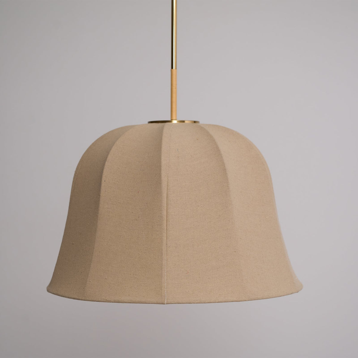 Cozy Warm Glow Fabric Bell Shade Pendant Light