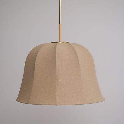 Cozy Warm Glow Fabric Bell Shade Pendant Light