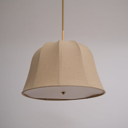 Cozy Warm Glow Fabric Bell Shade Pendant Light