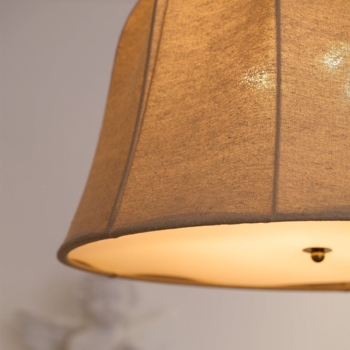 Cozy Warm Glow Fabric Bell Shade Pendant Light
