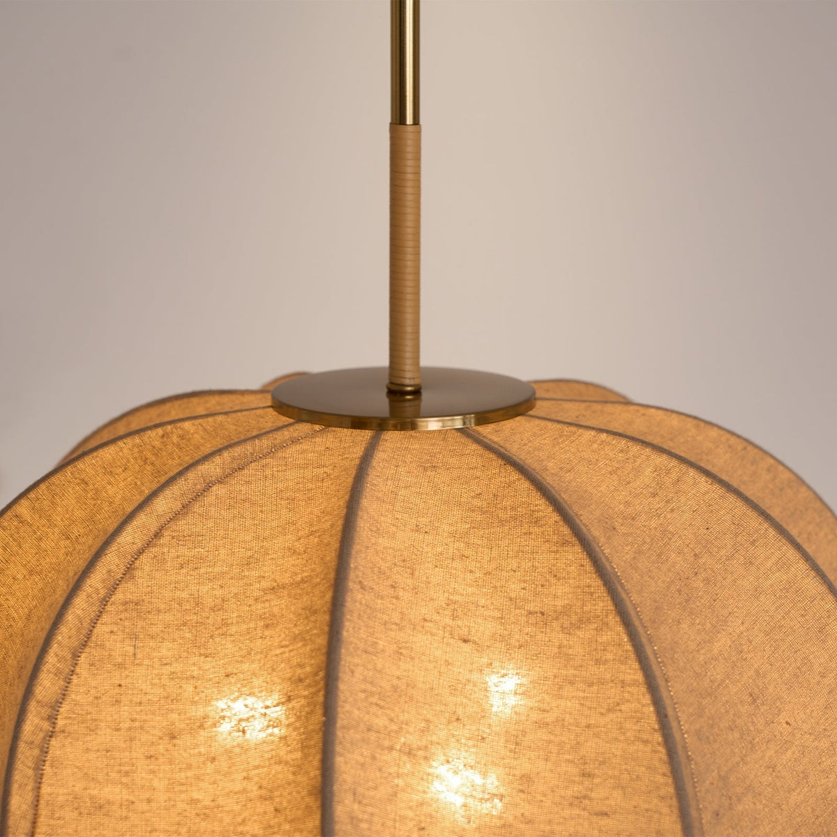 Cozy Warm Glow Fabric Bell Shade Pendant Light