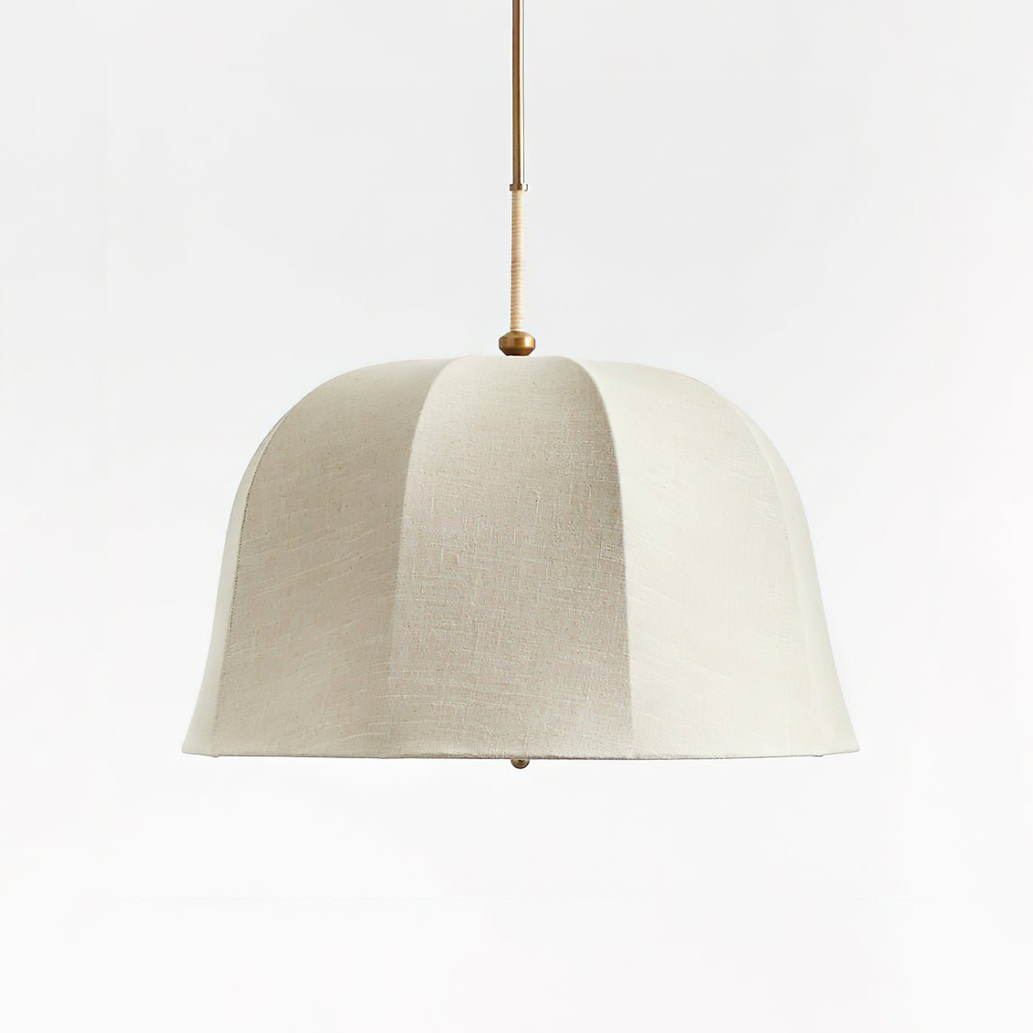 Cozy Warm Glow Fabric Bell Shade Pendant Light