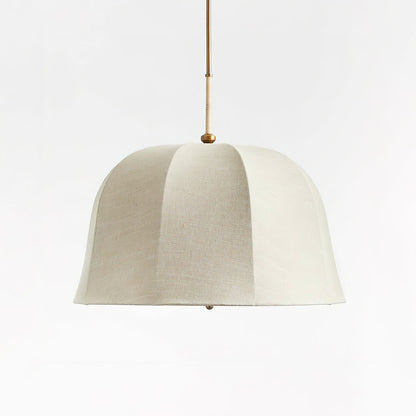 Cozy Warm Glow Fabric Bell Shade Pendant Light