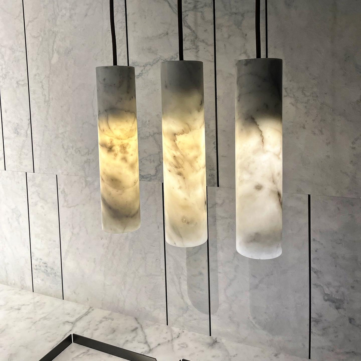 Staircase Lighting Alabaster Cluster Pendant Light