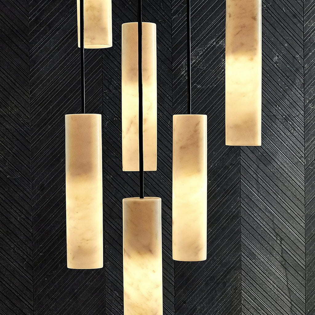 Staircase Lighting Alabaster Cluster Pendant Light