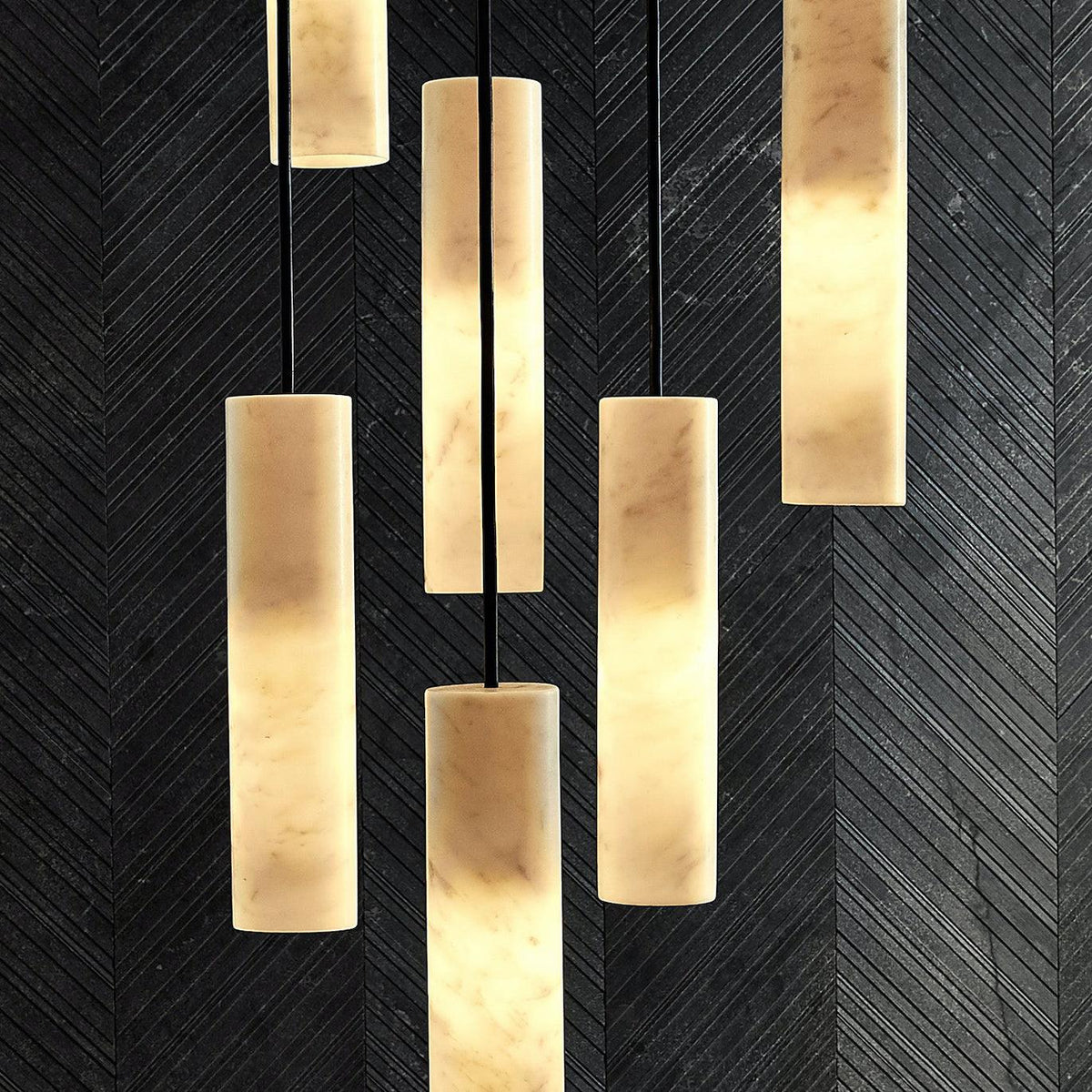 Staircase Lighting Alabaster Cluster Pendant Light
