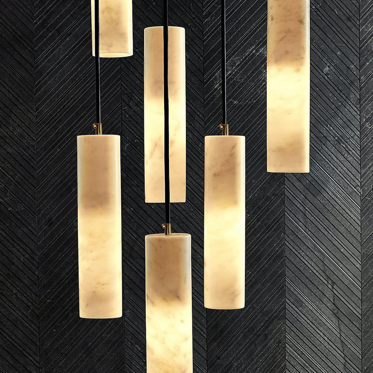Staircase Lighting Alabaster Cluster Pendant Light