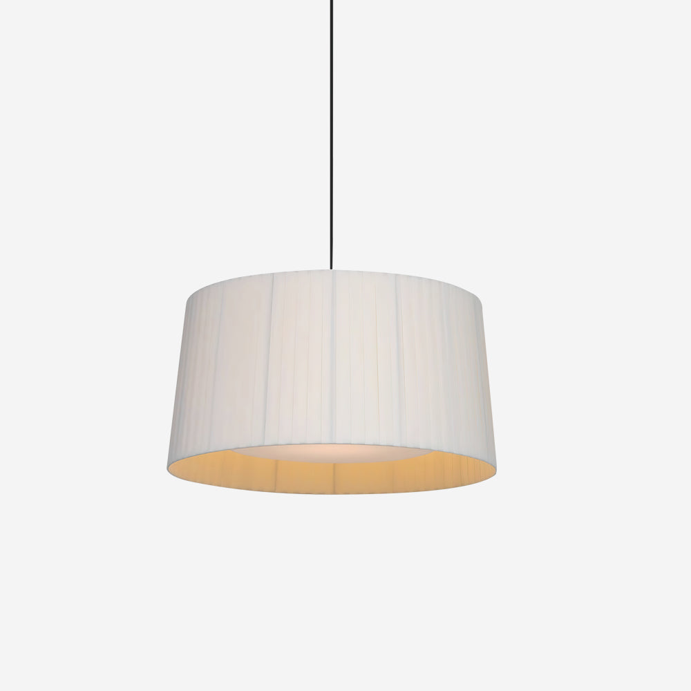 Integrated LED With Pleated Fabric Pendant Light