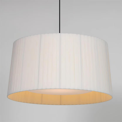 Integrated LED With Pleated Fabric Pendant Light
