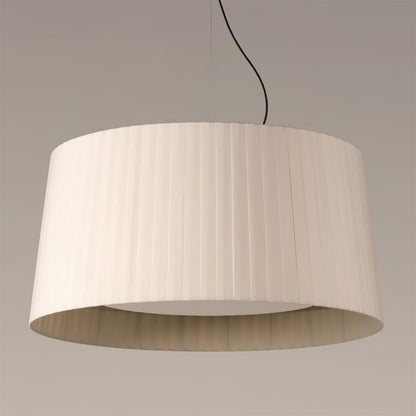 Integrated LED With Pleated Fabric Pendant Light