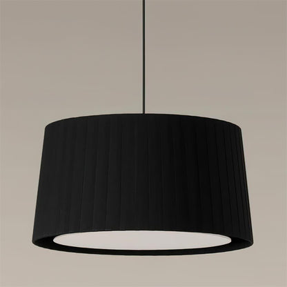 Integrated LED With Pleated Fabric Pendant Light