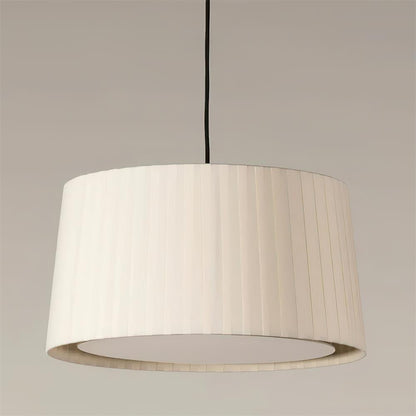 Integrated LED With Pleated Fabric Pendant Light