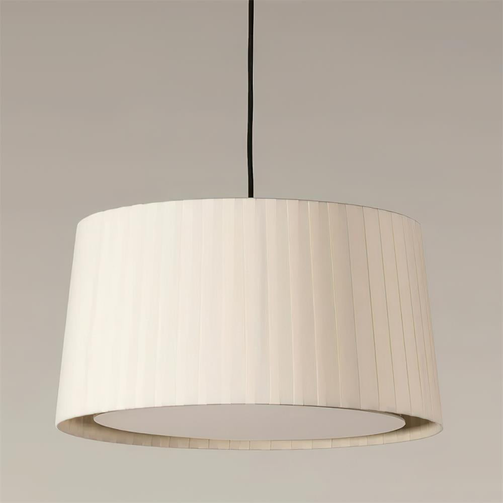 Integrated LED With Pleated Fabric Pendant Light