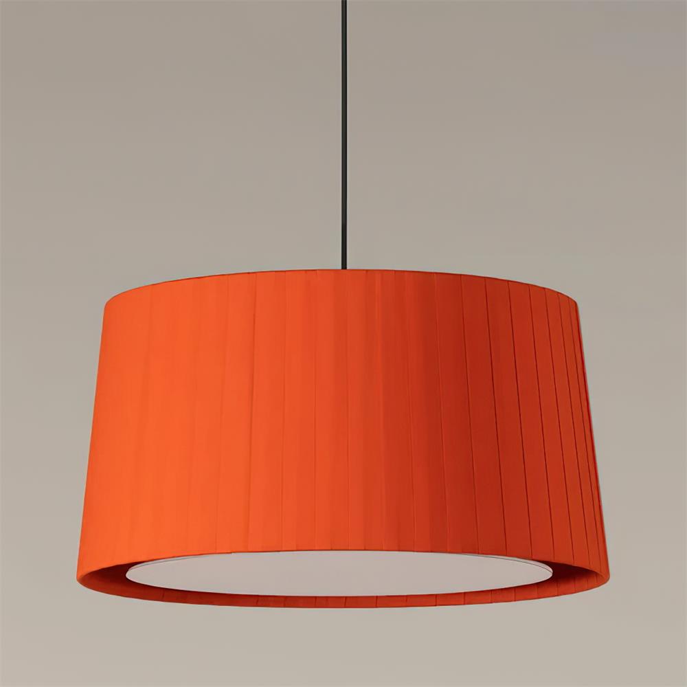 Integrated LED With Pleated Fabric Pendant Light