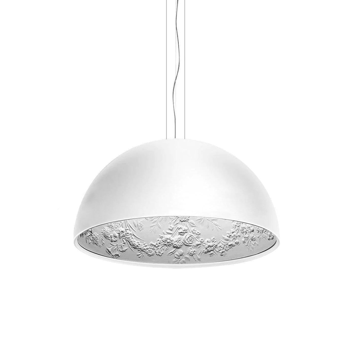 Lamp With Embossed Plaster Interior Elegant Pendant