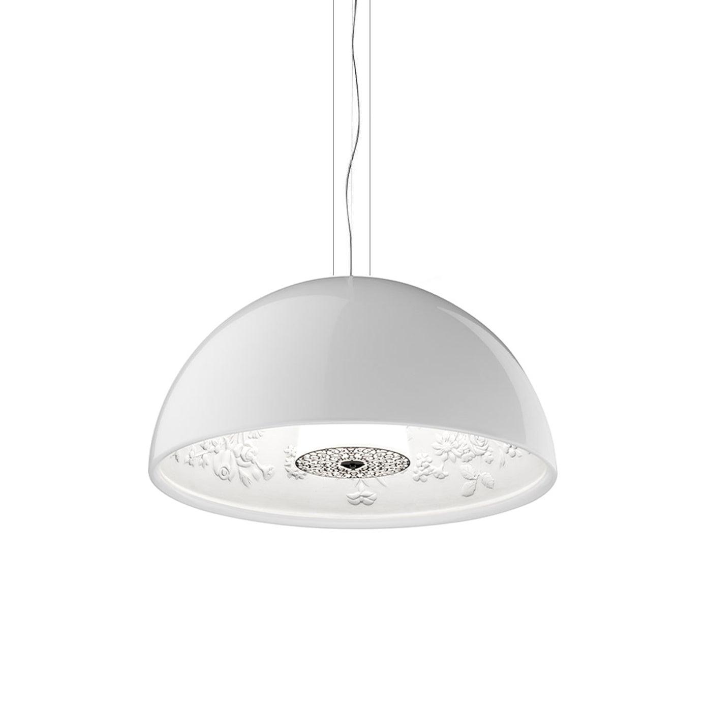 Lamp With Embossed Plaster Interior Elegant Pendant