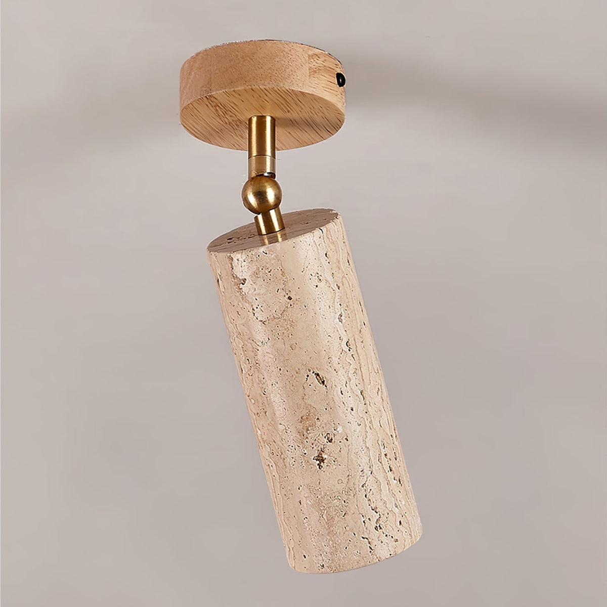 Warm Ambience Yellow Travertine Pendant Light