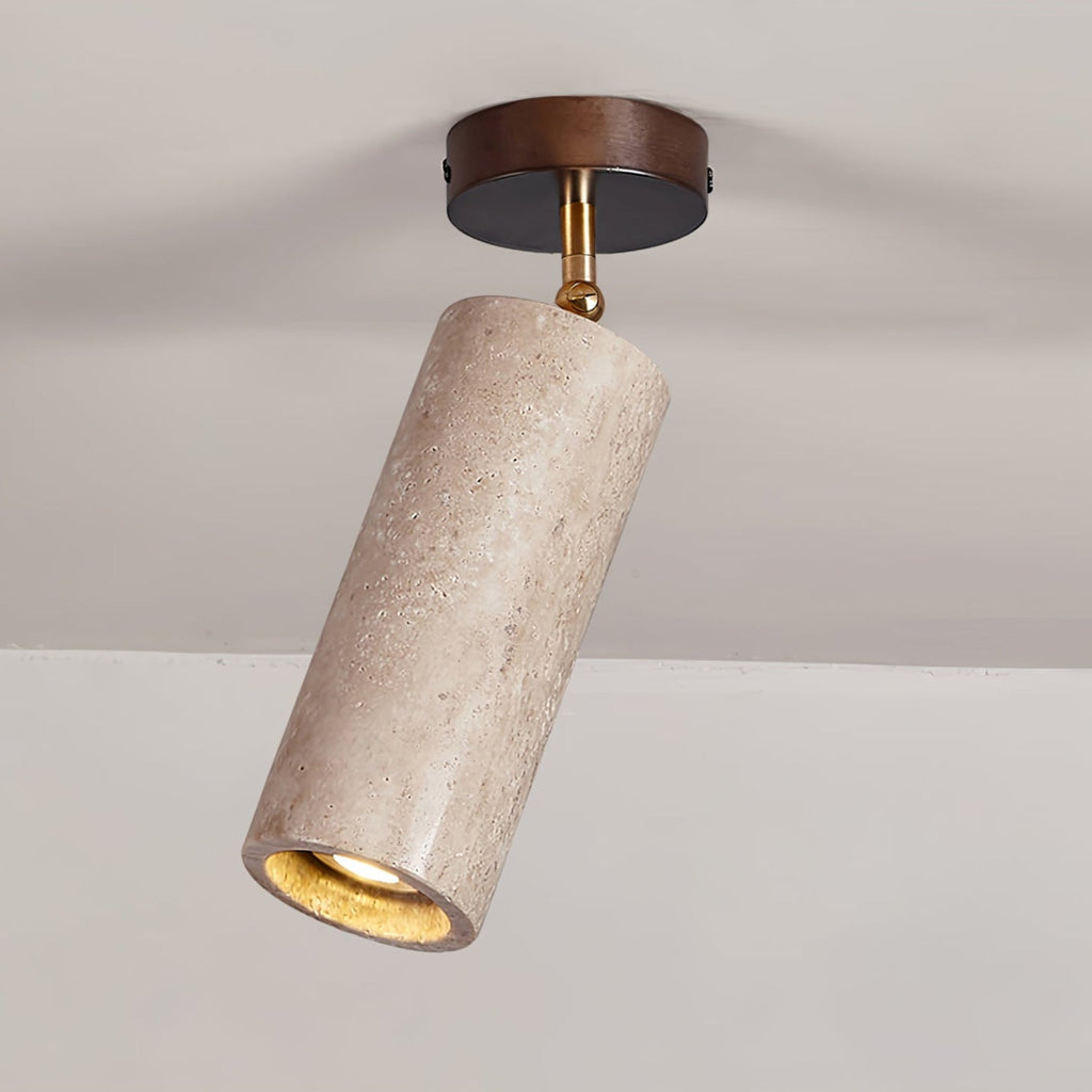 Warm Ambience Yellow Travertine Pendant Light