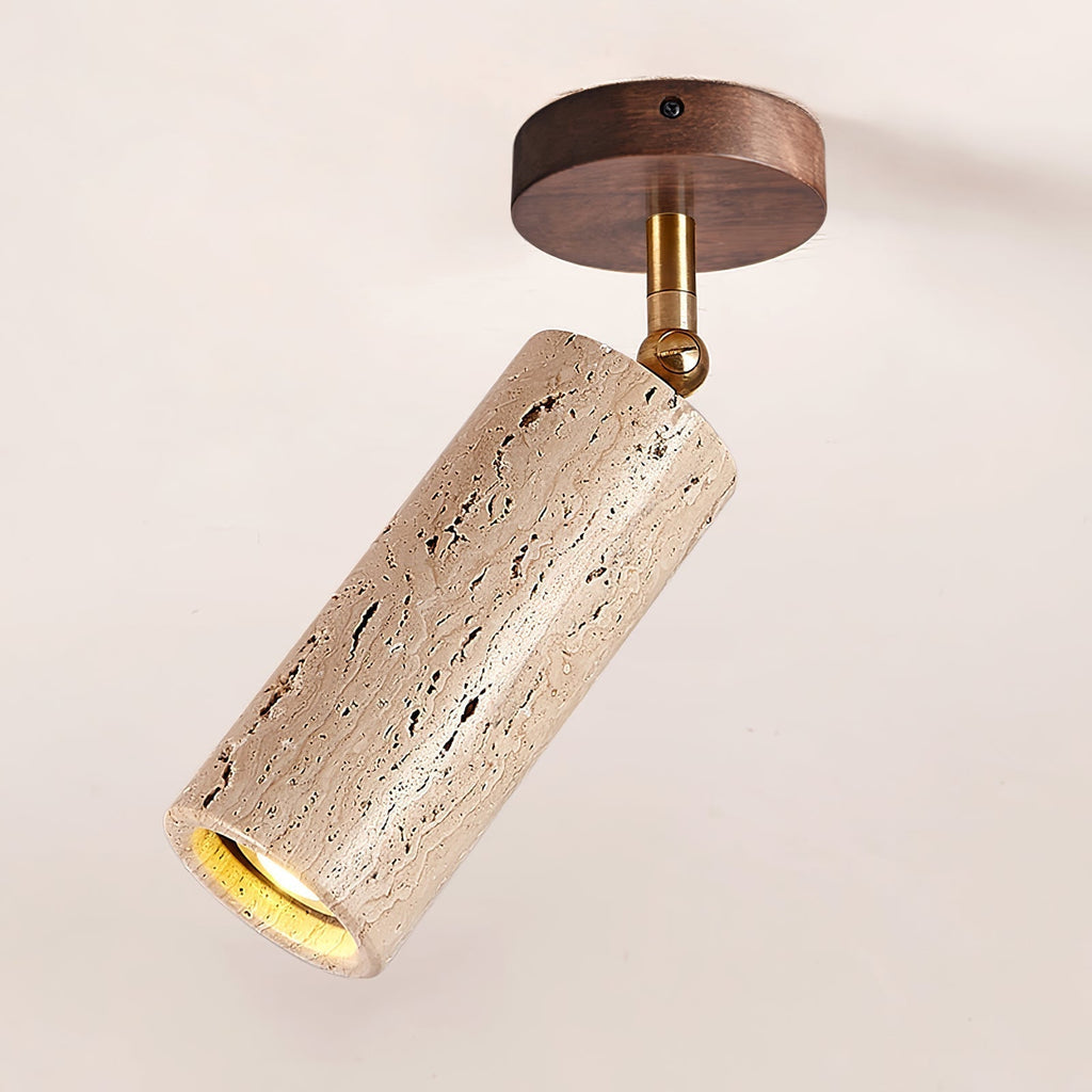 Warm Ambience Yellow Travertine Pendant Light