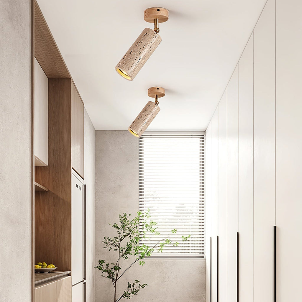 Warm Ambience Yellow Travertine Pendant Light