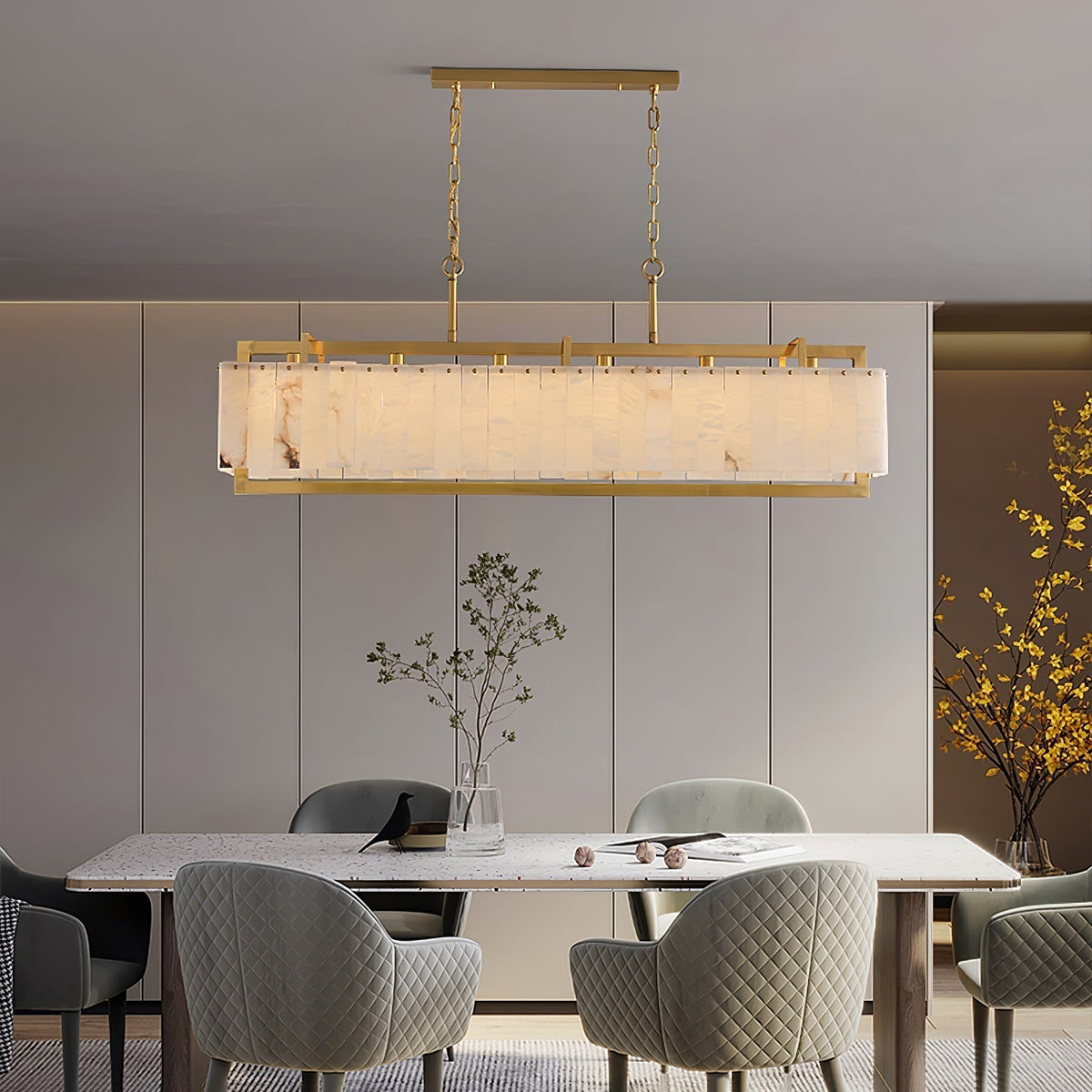 Pendant Ceiling Light For Warm Ambience Alabaster