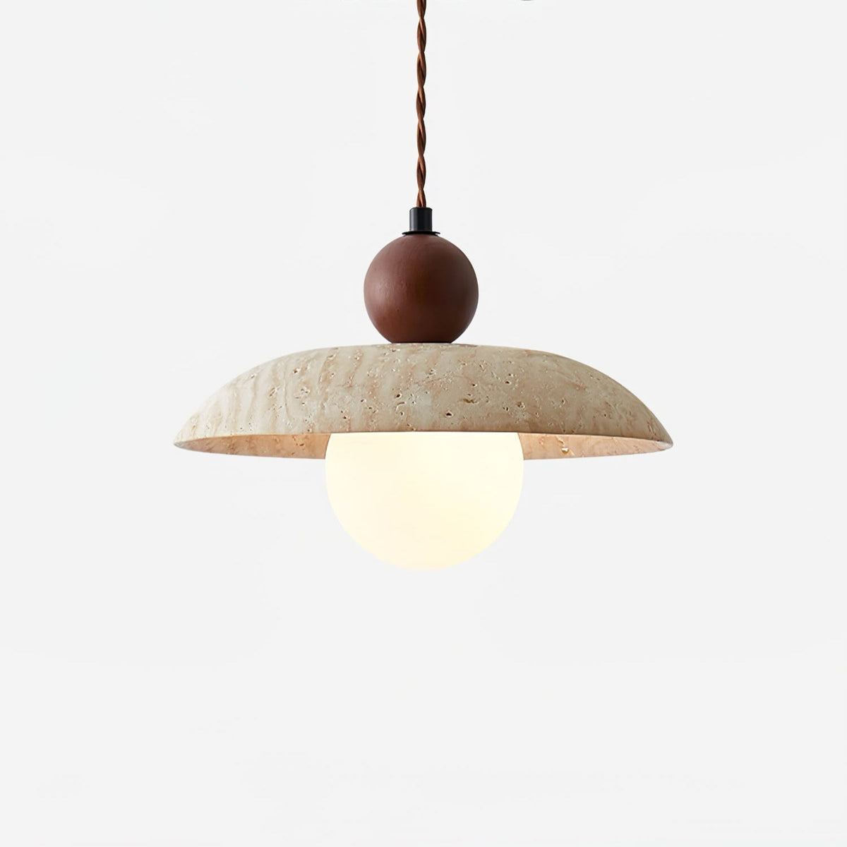 Warm Glow Premium Travertine Pendant Light