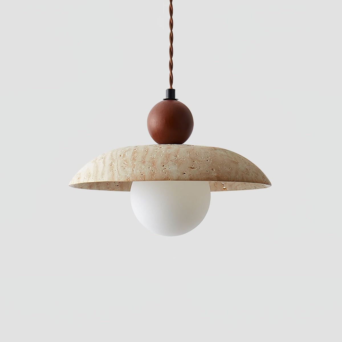 Warm Glow Premium Travertine Pendant Light