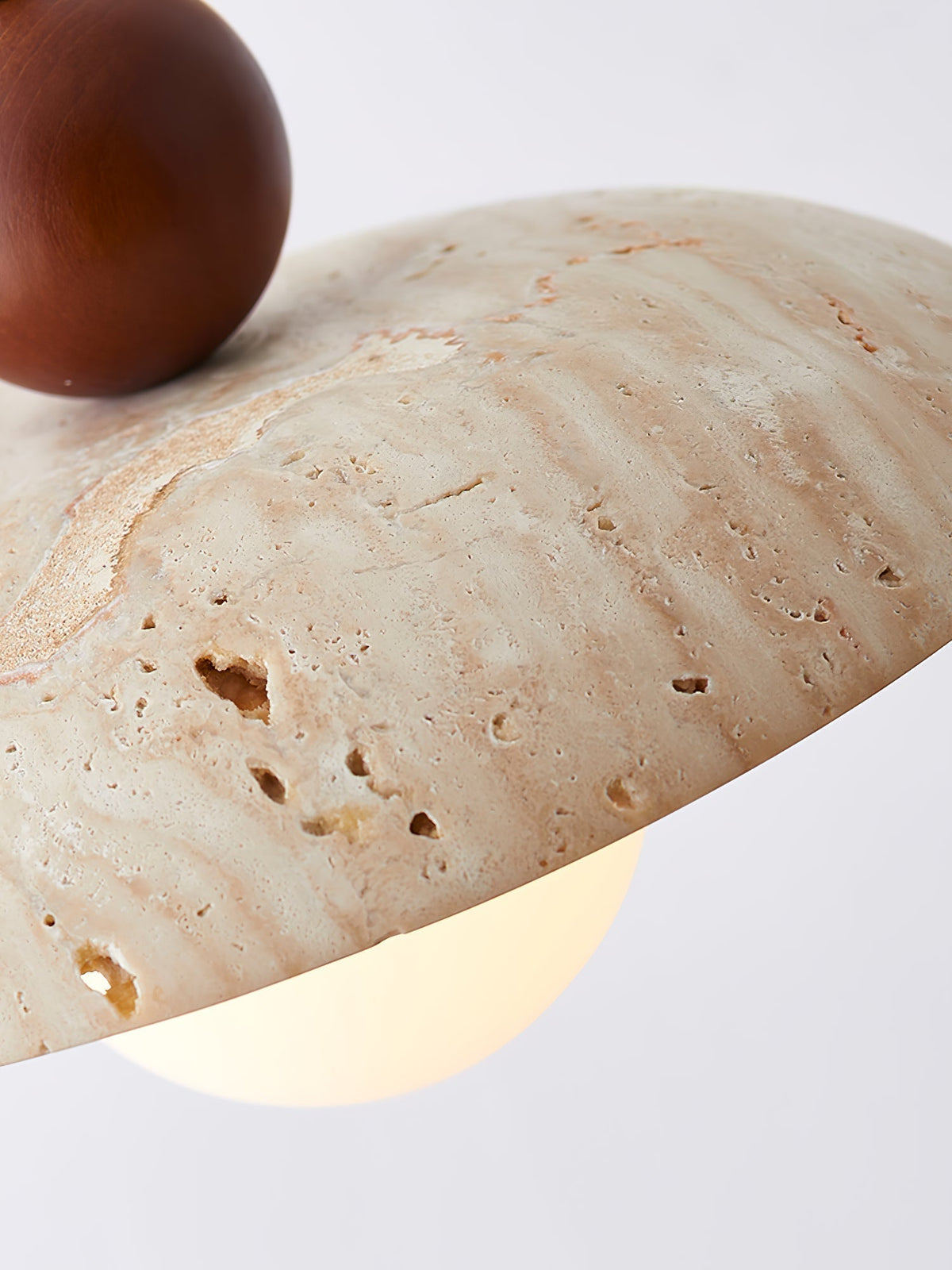 Warm Glow Premium Travertine Pendant Light