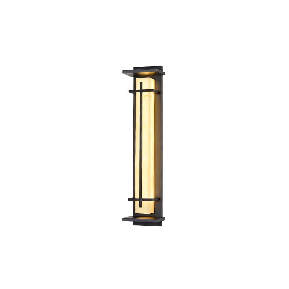 Stainless Steel Outdoor Wall Light With Frosted Diffuser Square
