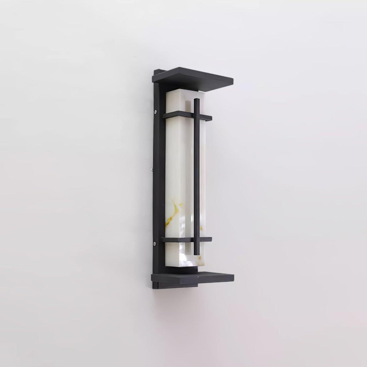 Stainless Steel Outdoor Wall Light With Frosted Diffuser Square