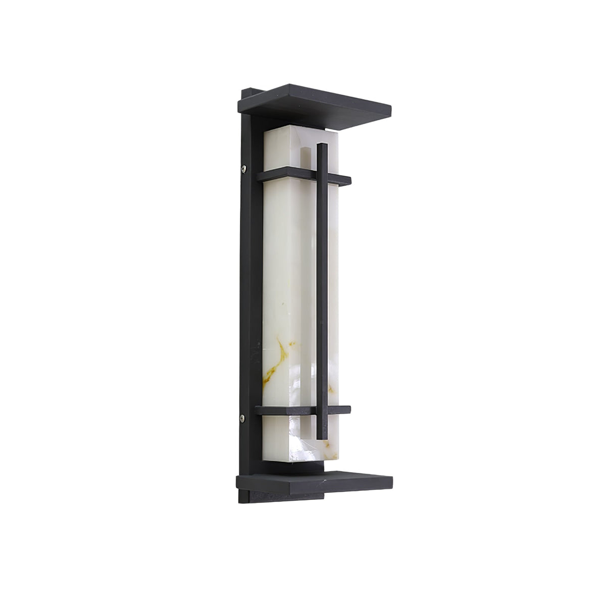 Stainless Steel Outdoor Wall Light With Frosted Diffuser Square