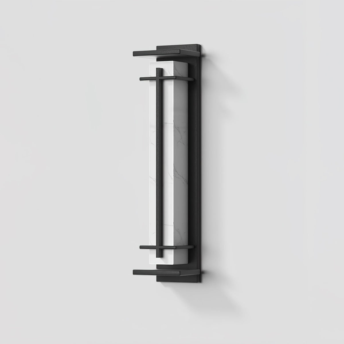 Stainless Steel Outdoor Wall Light With Frosted Diffuser Square