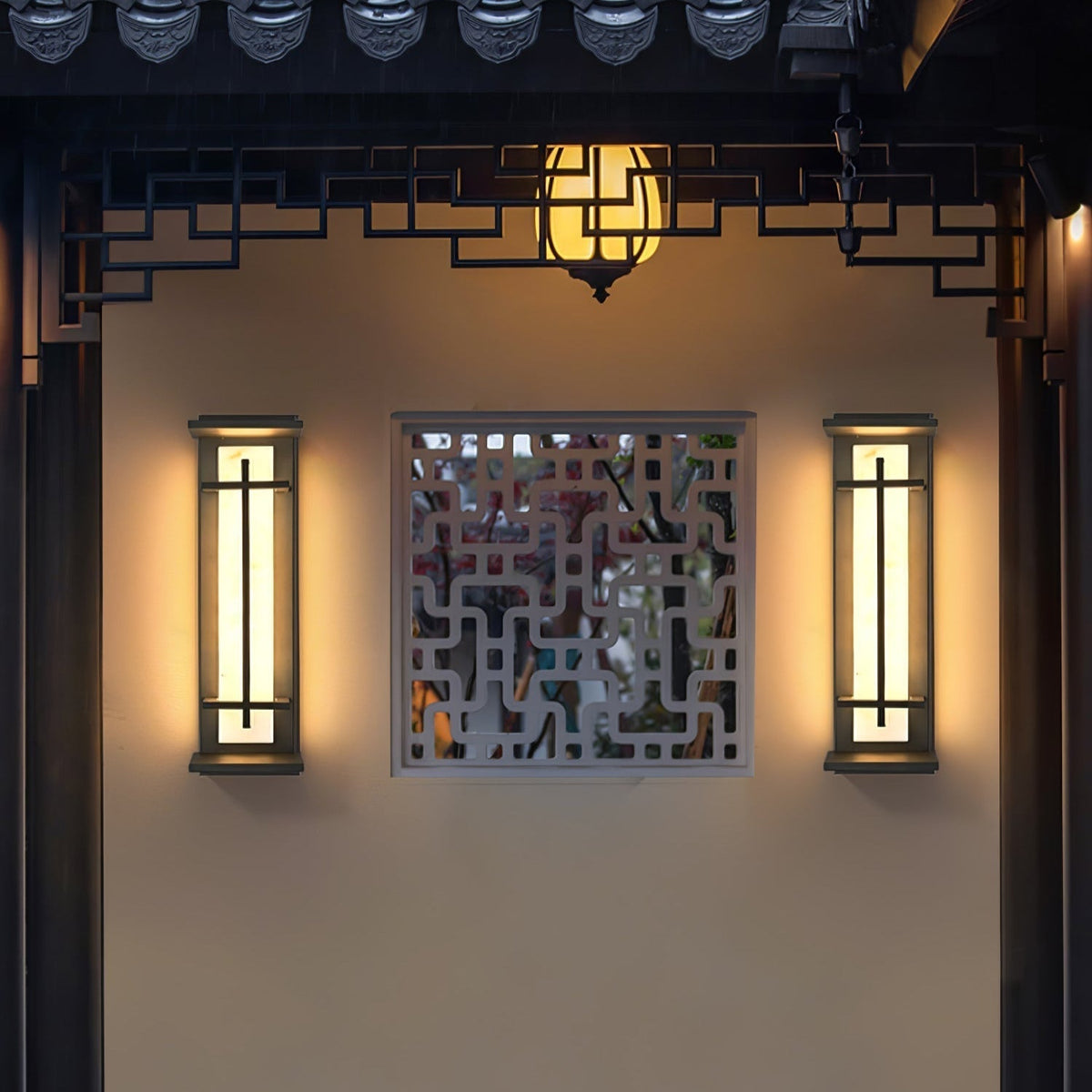 Stainless Steel Outdoor Wall Light With Frosted Diffuser Square