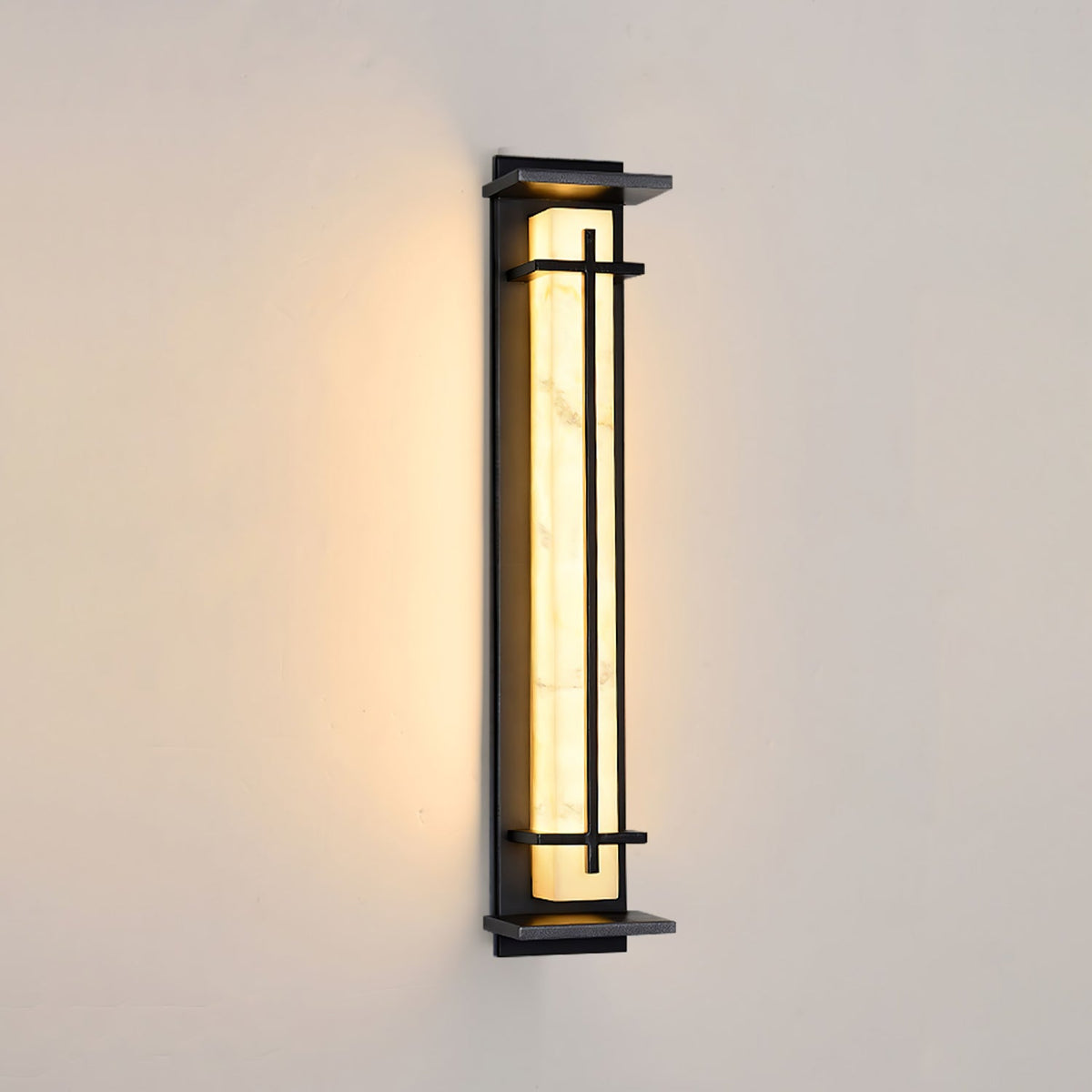 Stainless Steel Outdoor Wall Light With Frosted Diffuser Square