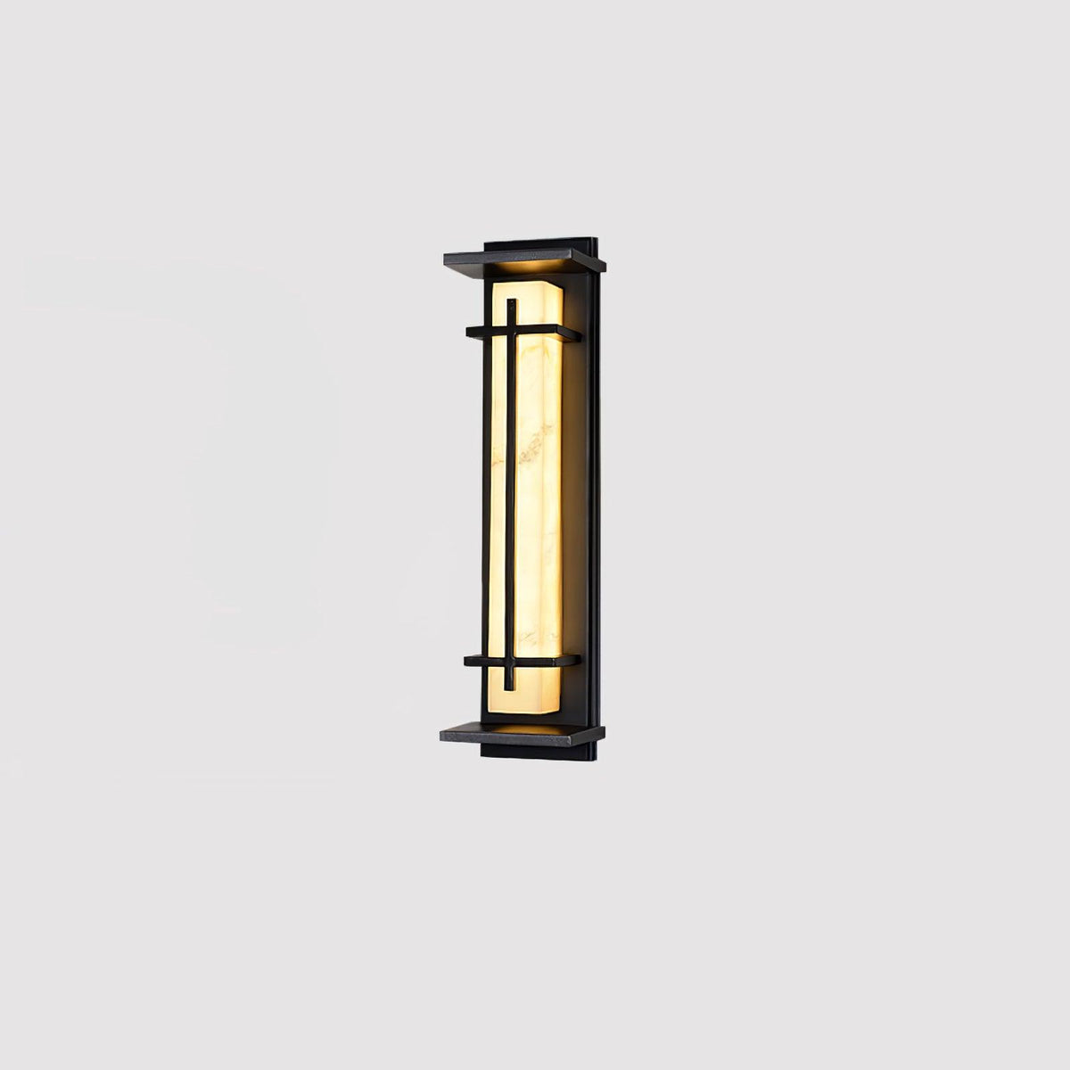 Stainless Steel Outdoor Wall Light With Frosted Diffuser Square