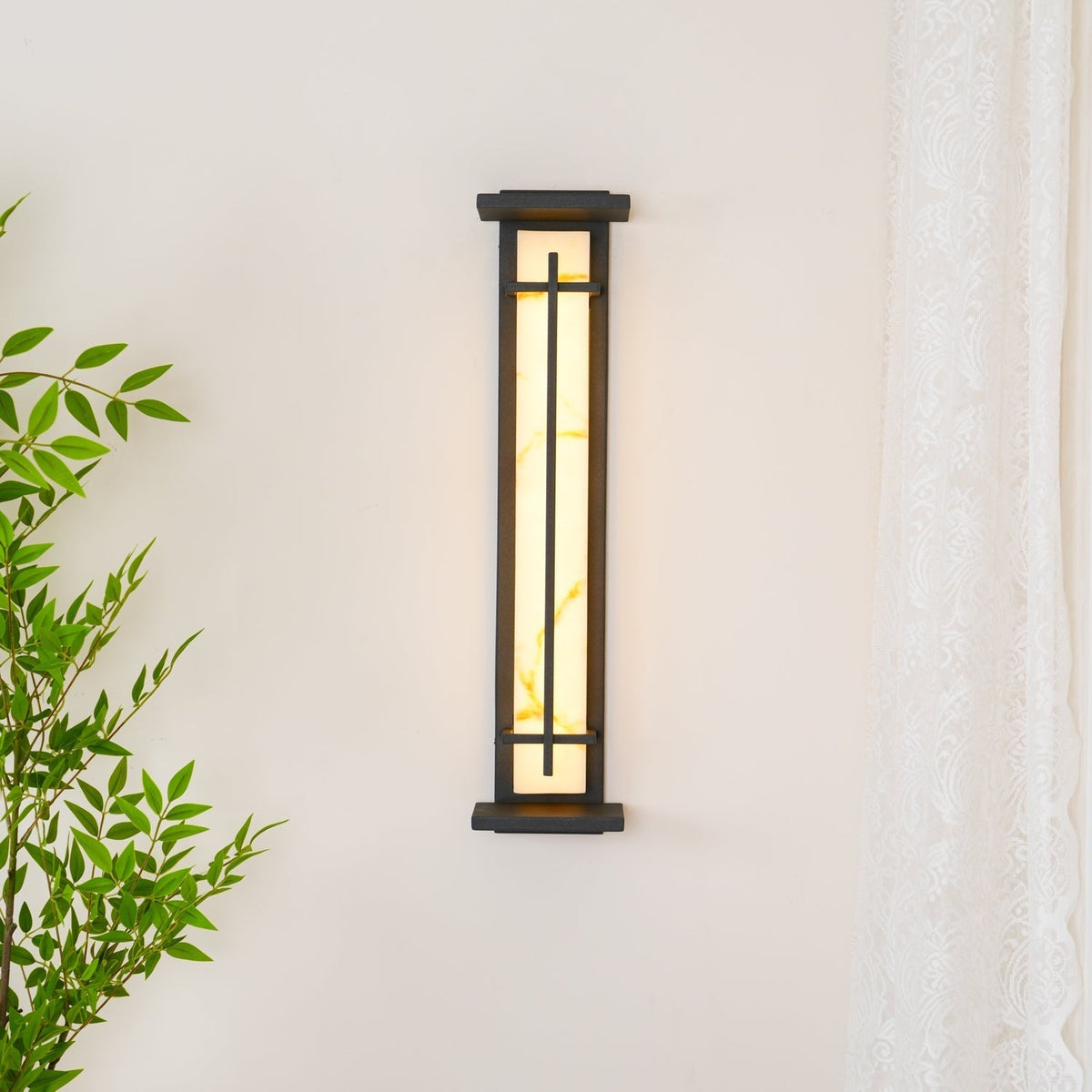 Stainless Steel Outdoor Wall Light With Frosted Diffuser Square