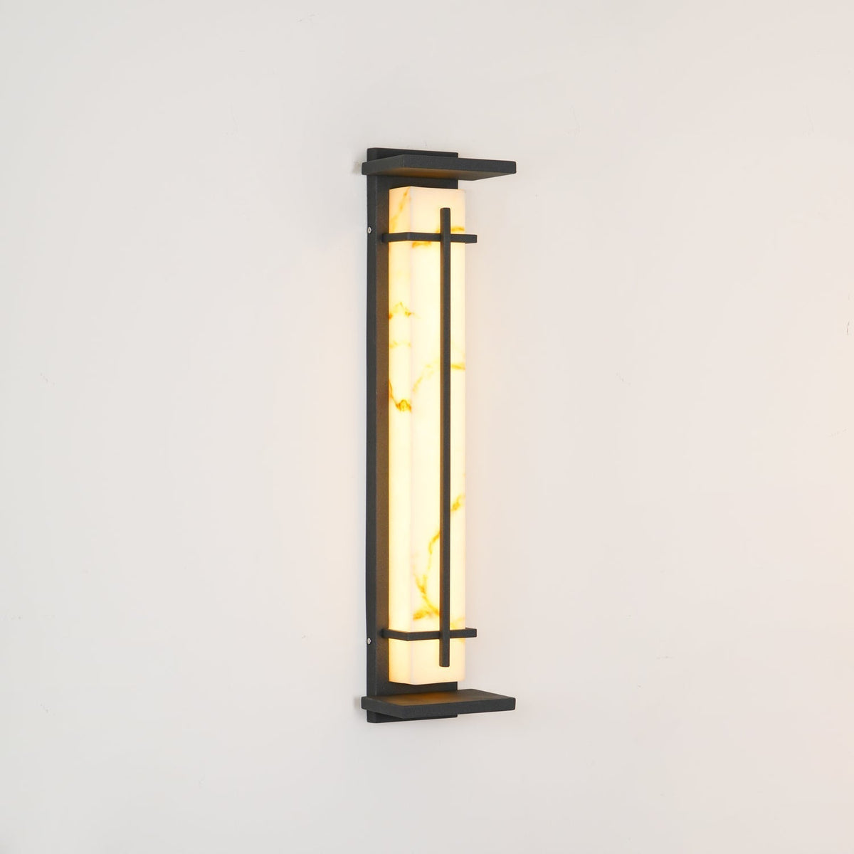 Stainless Steel Outdoor Wall Light With Frosted Diffuser Square