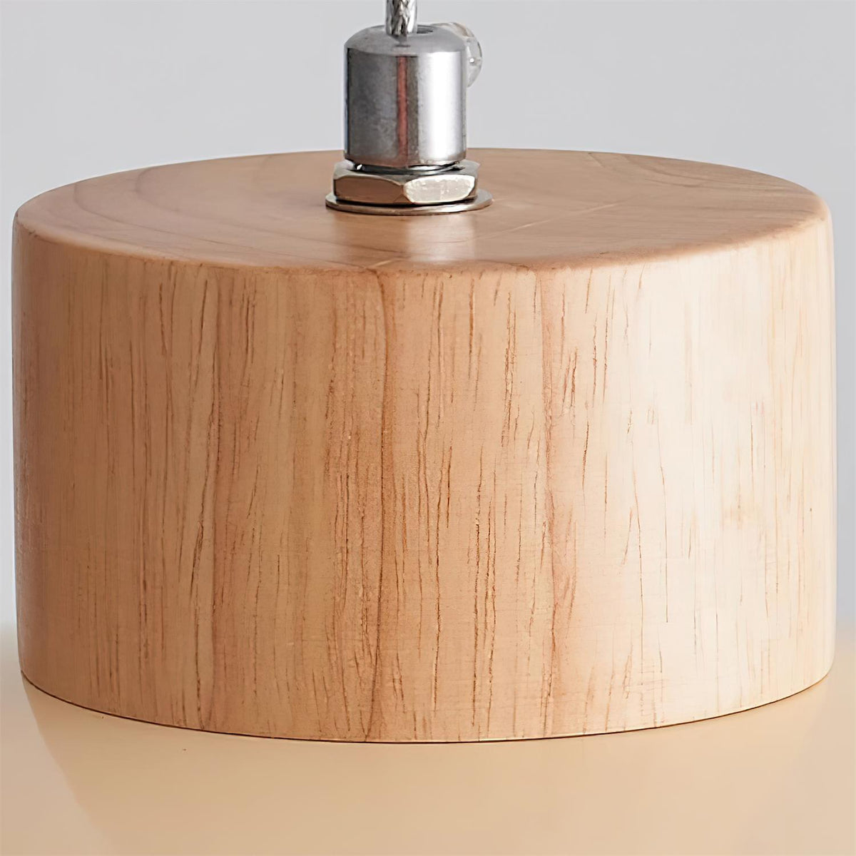 Soft Glow Natural Wood Milk Pendant Light