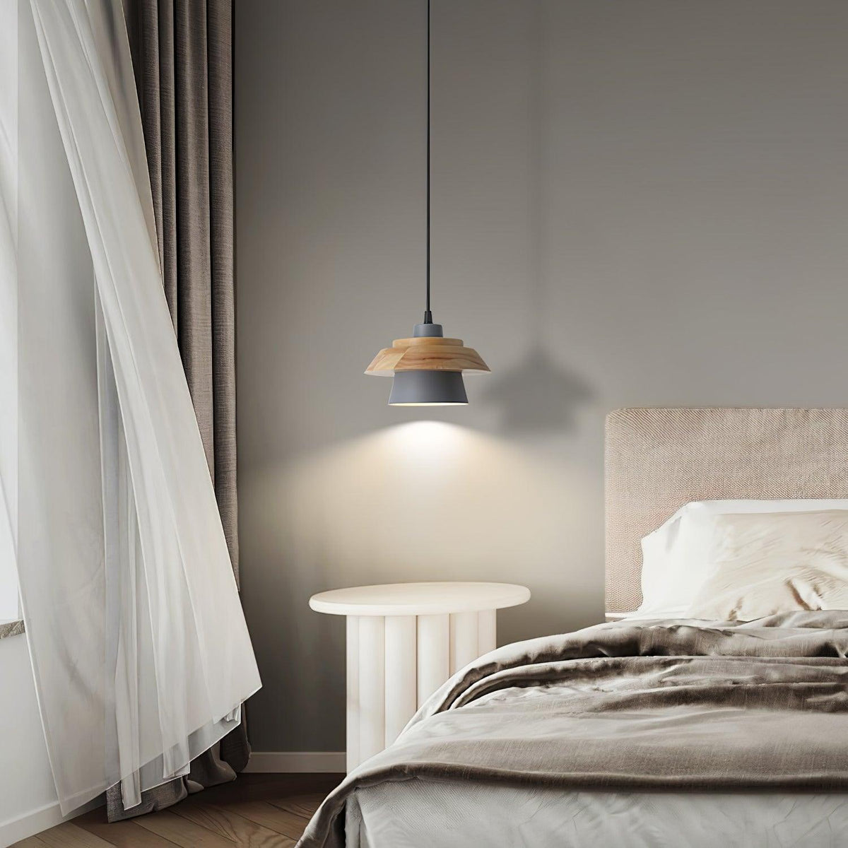 Pendant Light Wood And Metal Ambient Multi Color