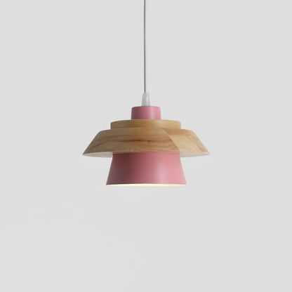 Pendant Light Wood And Metal Ambient Multi Color