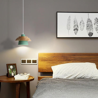 Pendant Light Wood And Metal Ambient Multi Color