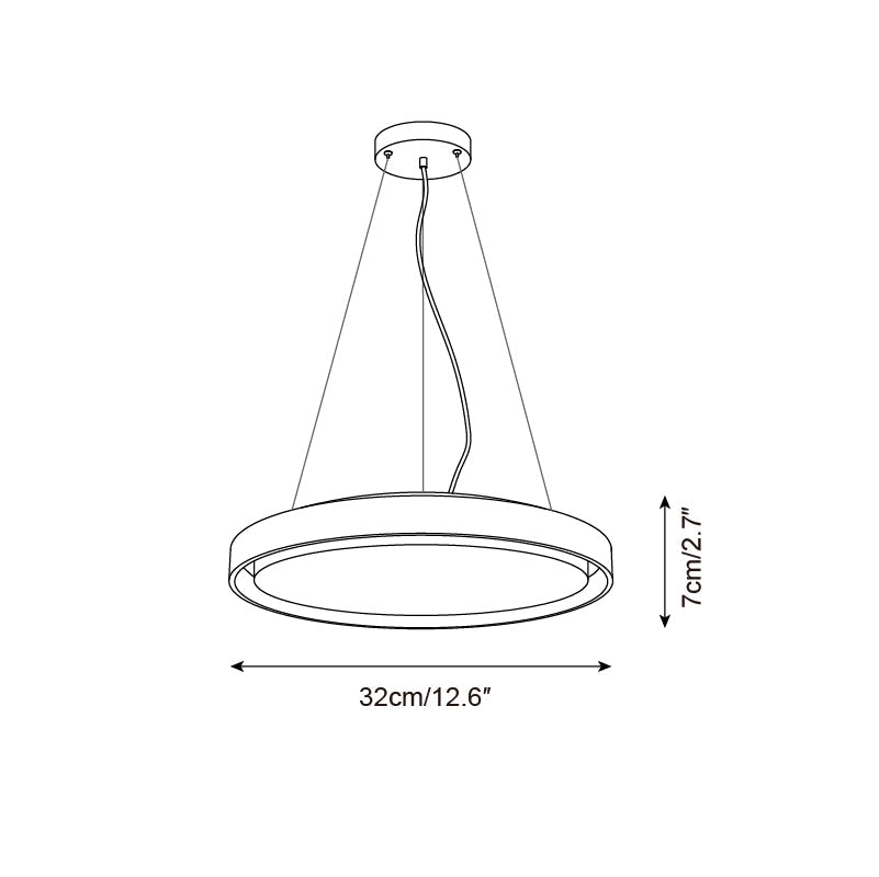 Pendant Light With Soft Diffused Glow Travertine Ring