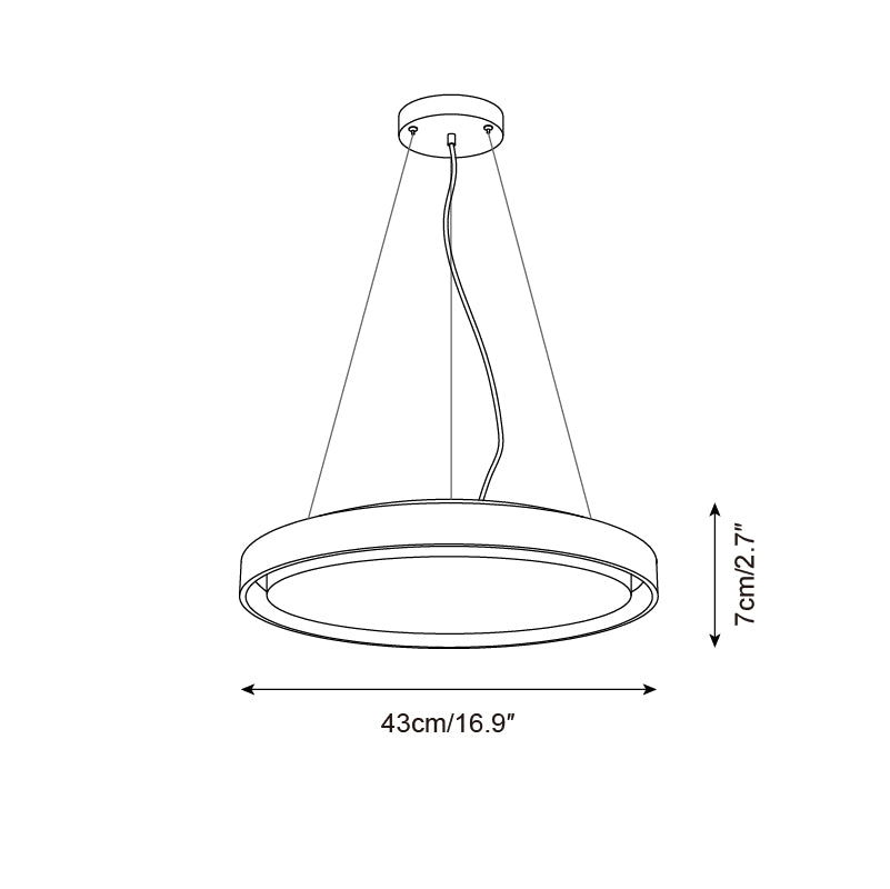 Pendant Light With Soft Diffused Glow Travertine Ring