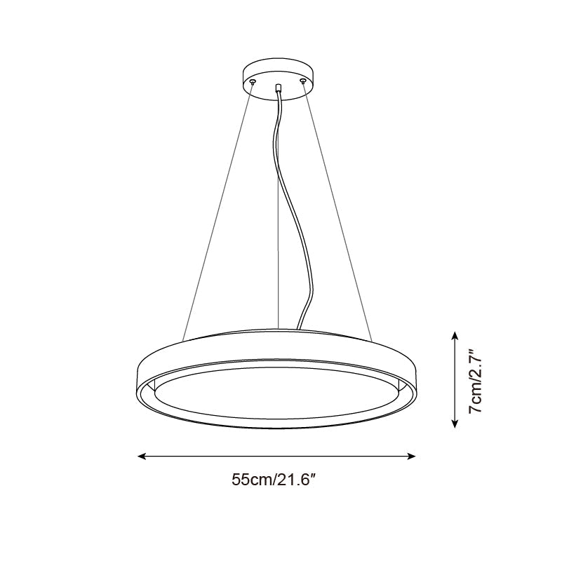 Pendant Light With Soft Diffused Glow Travertine Ring