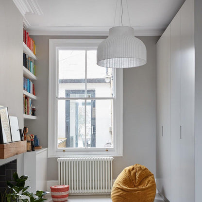 Minimalist Pleated Shade Silk Bell Pendant Light