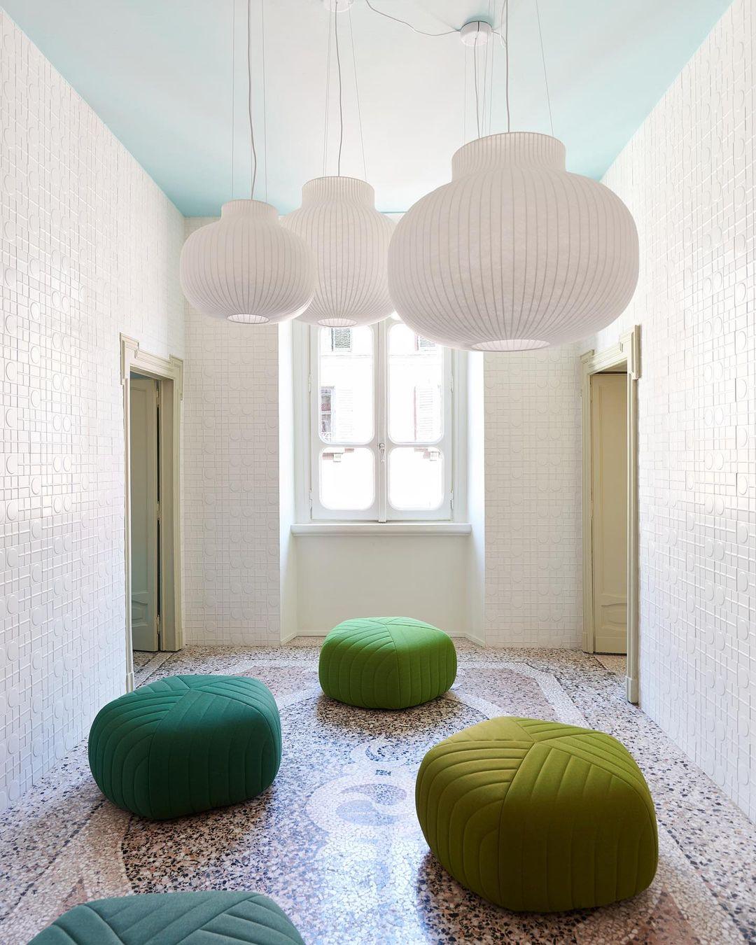 Minimalist Pleated Shade Silk Bell Pendant Light