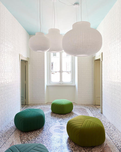 Minimalist Pleated Shade Silk Bell Pendant Light
