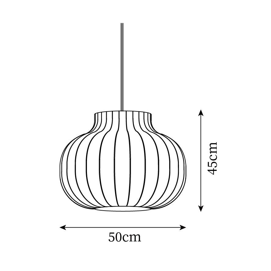 Minimalist Pleated Shade Silk Bell Pendant Light