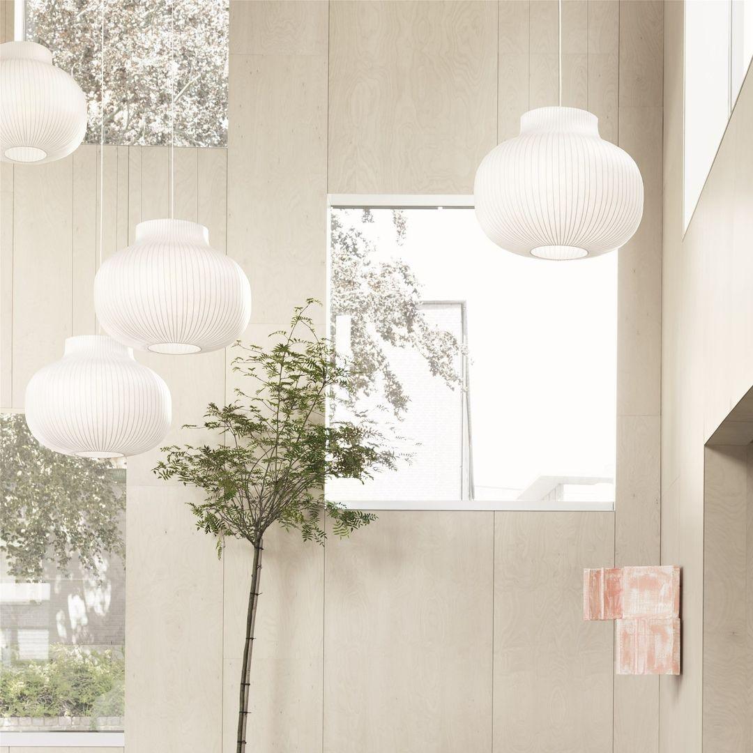 Minimalist Pleated Shade Silk Bell Pendant Light