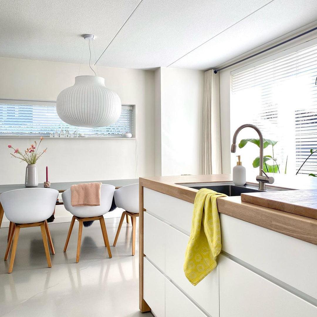 Minimalist Pleated Shade Silk Bell Pendant Light